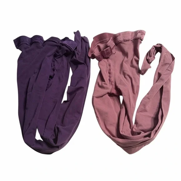 Fogal Rose Pink & Lavender Stockings Bundle(Size Small)